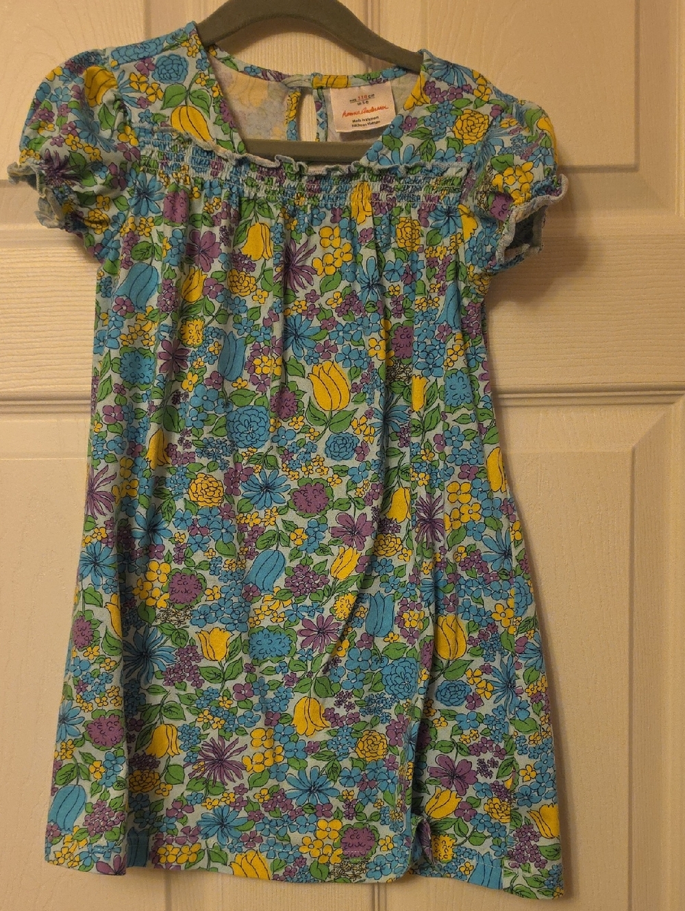 Girls HANNA ANDERSSON Floral Dress Size 110 5-6T